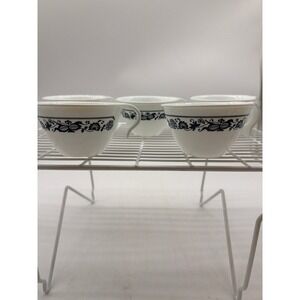 Corelle‎ Corning Ware Hook Handle Coffee Cups Old Town Blue Set of 5 USA